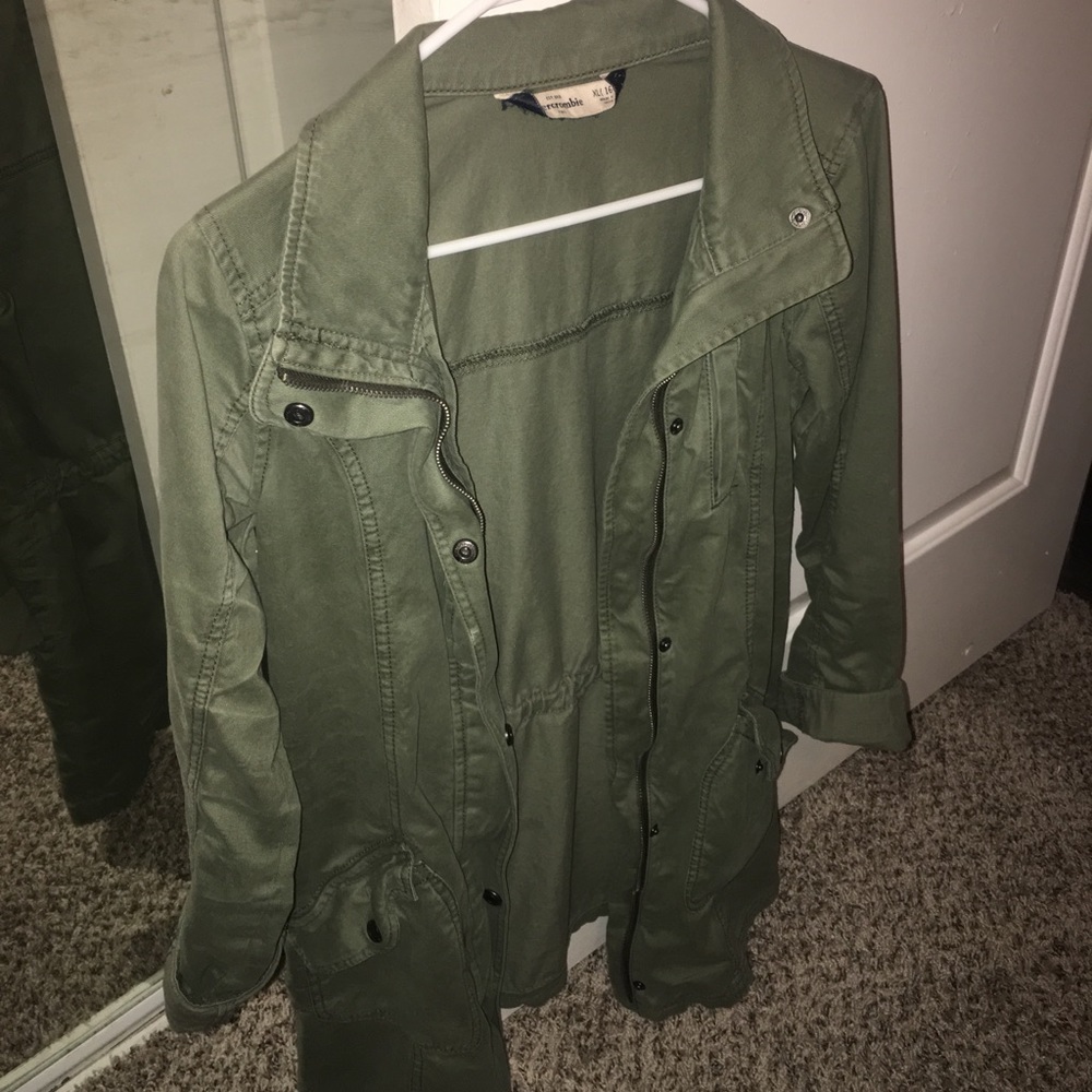 green army jacket .